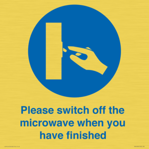 Please switch off the microwave when you have finished